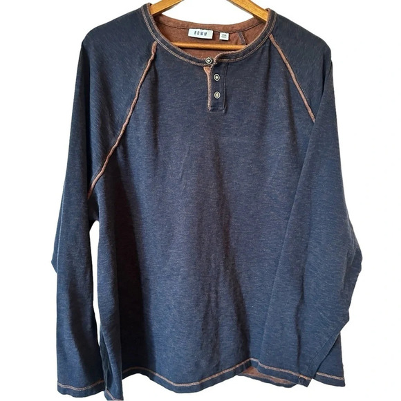 Men’s Long sleeved Henley Shirt Size 3XB - Picture 2 of 7